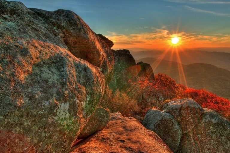 Sunset over the mountains